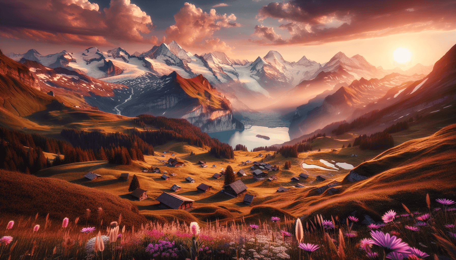 Swiss Alps view
